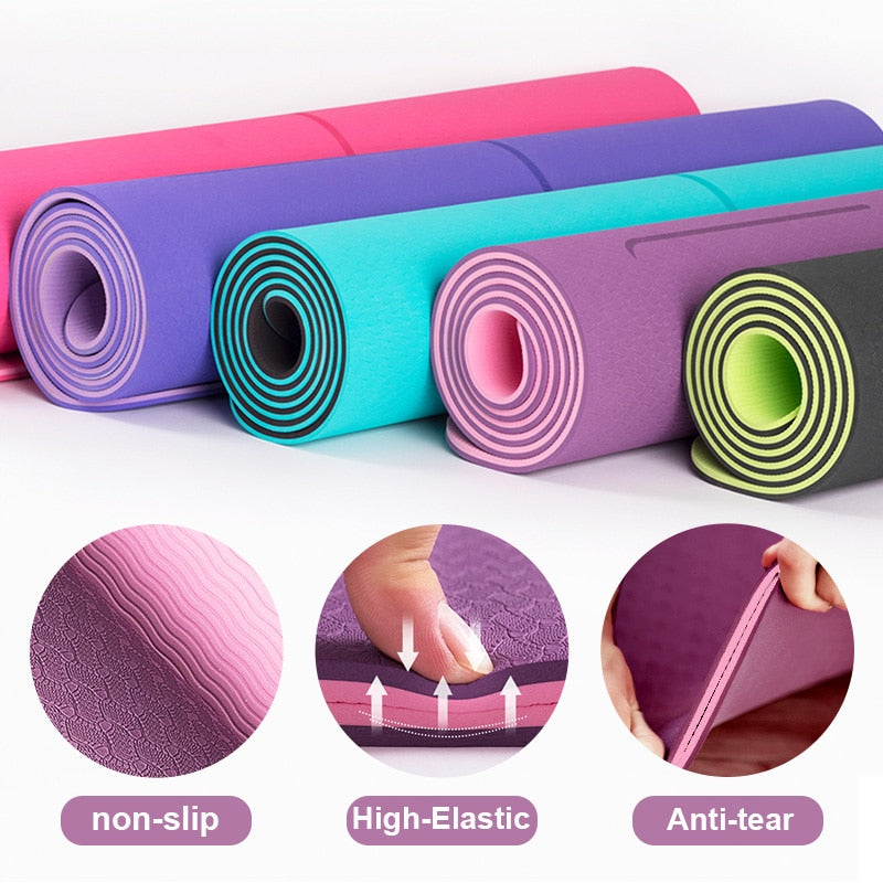 TPE Yoga Double Layer Non-Slip Mat