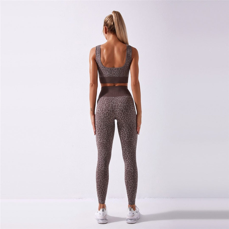 Yoga Leopard Print Set Leopard Fitness Sportwear Set - China Fitness  Sportwear Sets and Leopard Print Set price